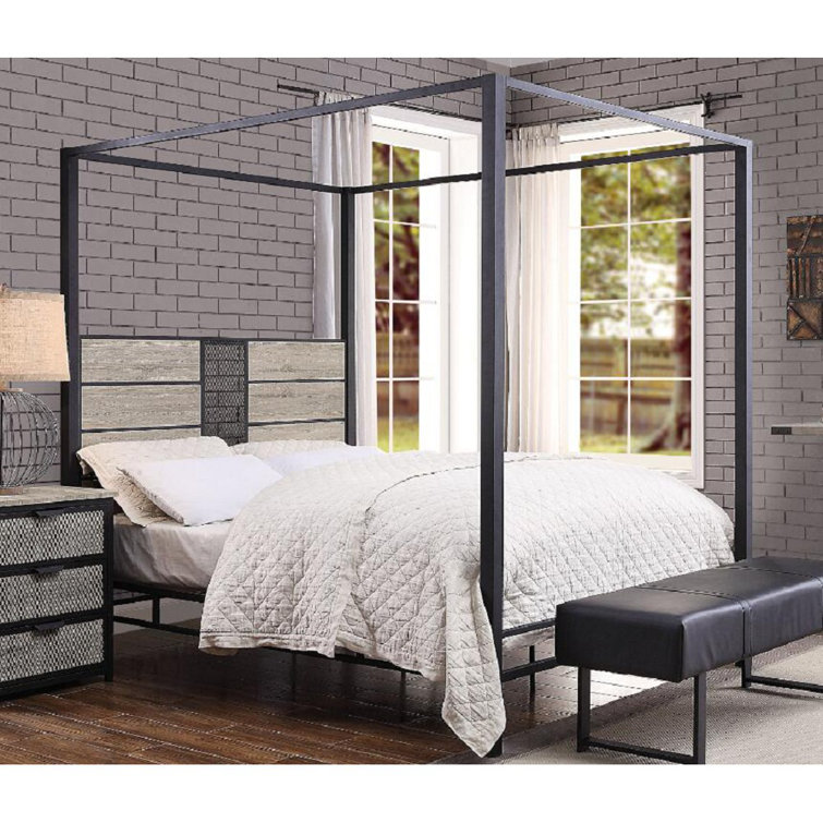 Latitude Run® Franklinton Twin Low Profile Canopy Bed Wayfair